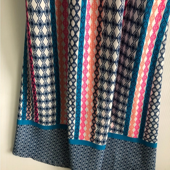 Lush Blue and Pink Patterned Maxi Dress - Picture 2 of 10